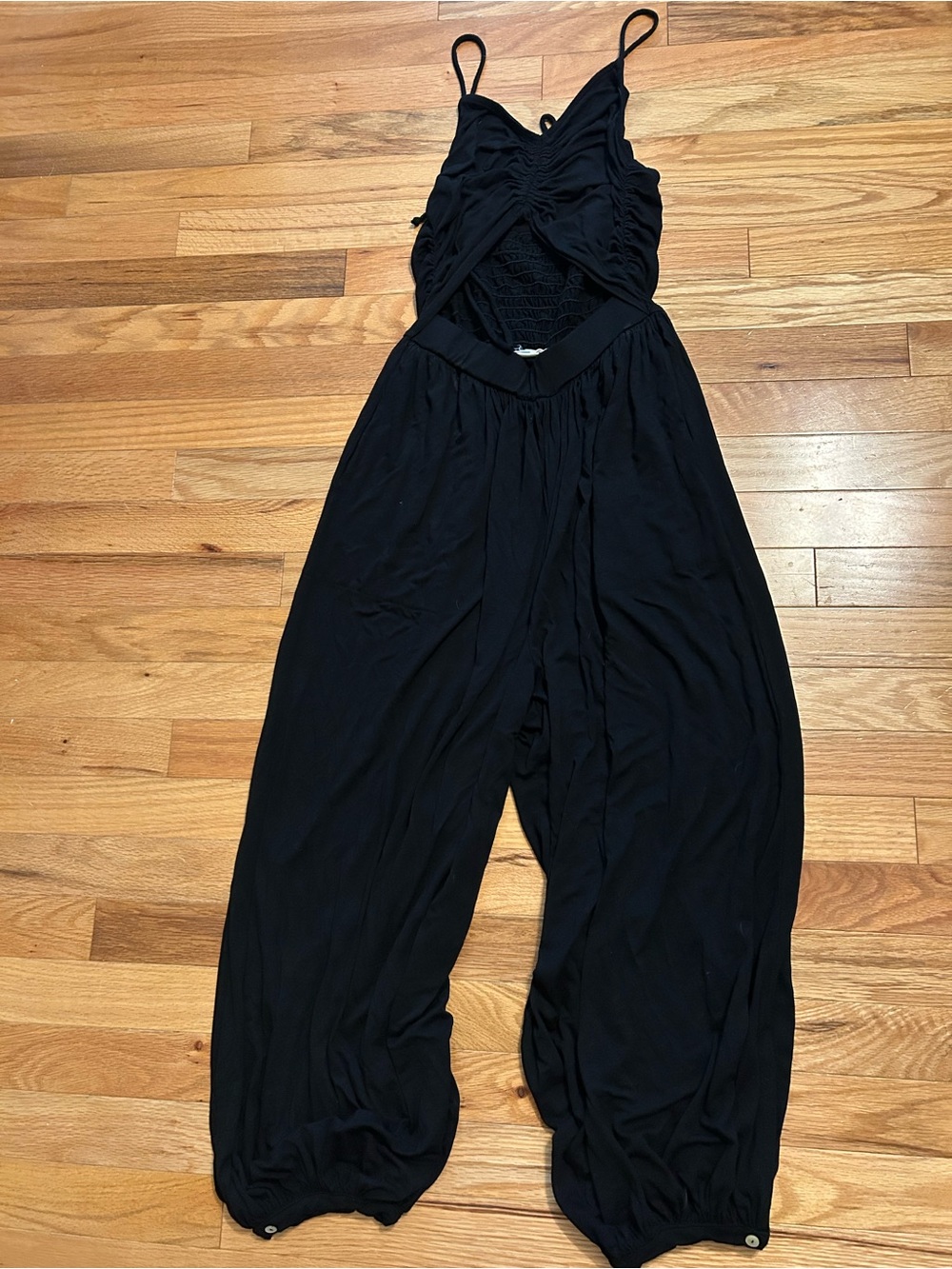 Free People Weekend Chill Out jumper.  Black, size S. Unique jumpsuit - like new